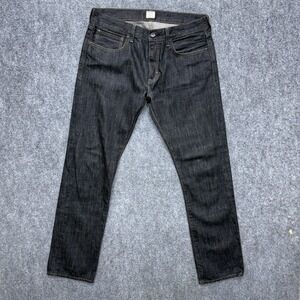 J Crew 484 Slim Straight Jeans black size 33 33x32